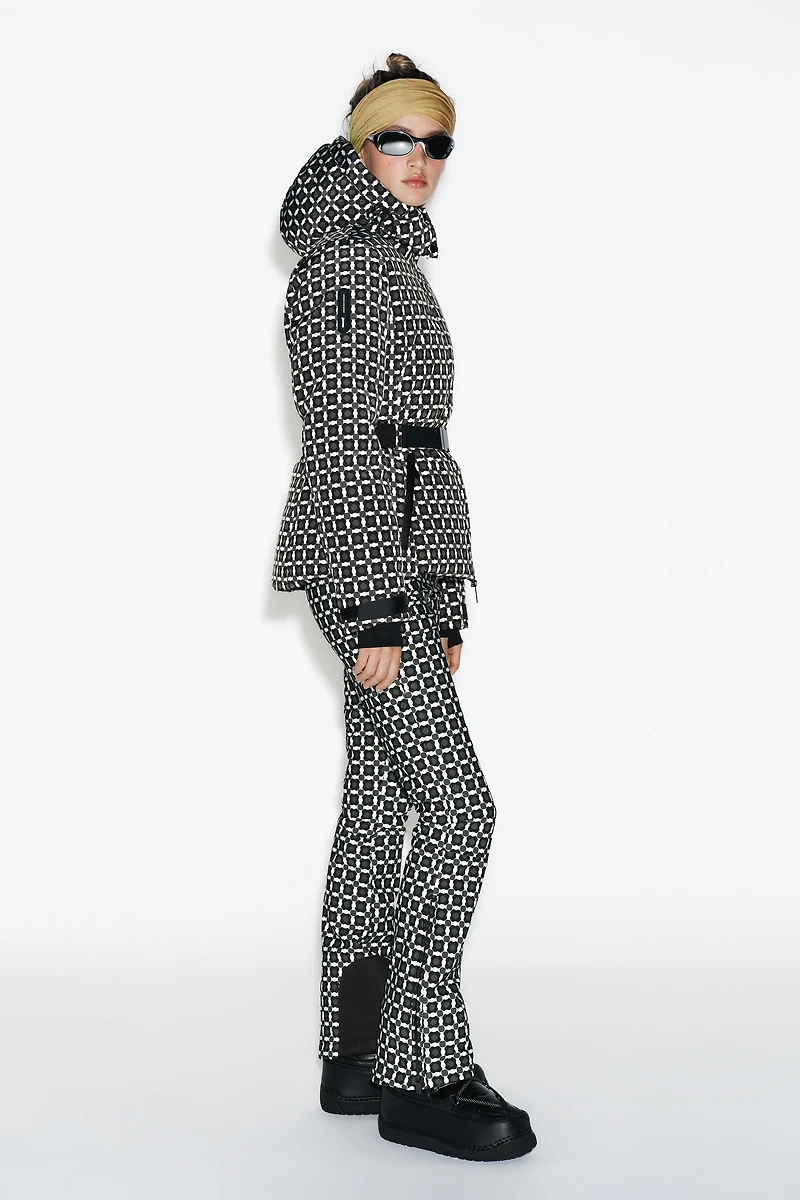 HOODED WATER RESISTANT WINDPROOF DOWN COAT RECCO® TECHNOLOGY SKI COLLECTION