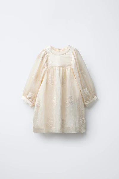 EMBROIDERED FLORAL DRESS