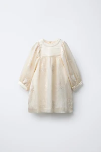 EMBROIDERED FLORAL DRESS