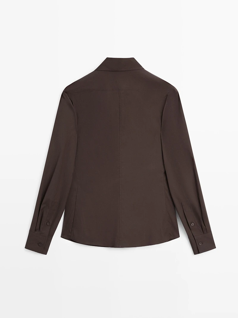 Cotton blend stretch shirt