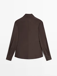 Cotton blend stretch shirt