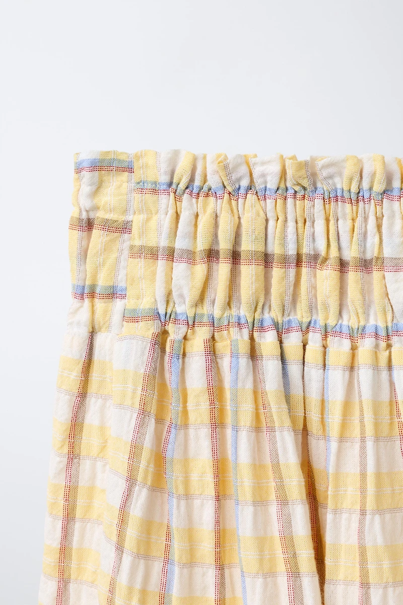 PLAID PRINT SKIRT