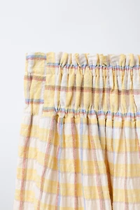 PLAID PRINT SKIRT