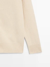 Cardigan col V en laine et alpaga