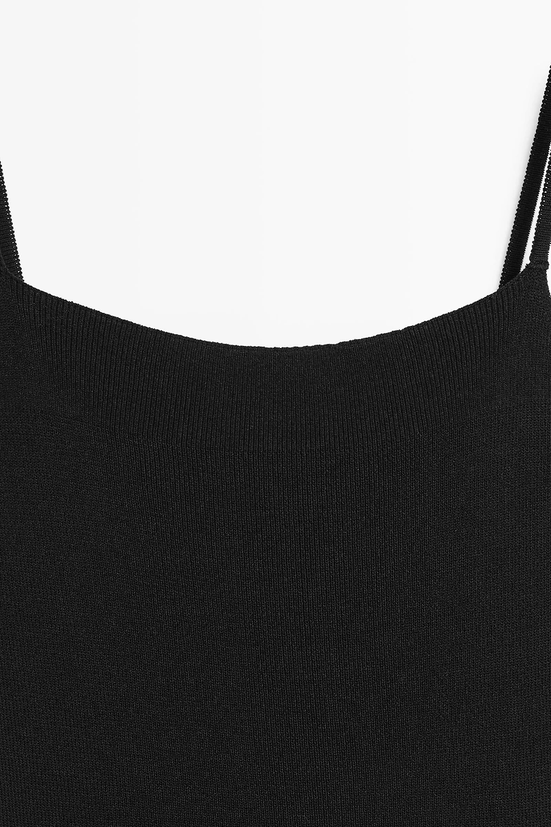 Combined strap midi dress