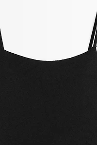 Combined strap midi dress