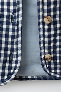 GINGHAM CHECK PUFFER JACKET