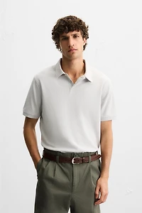 BASIC TEXTURED POLO SHIRT
