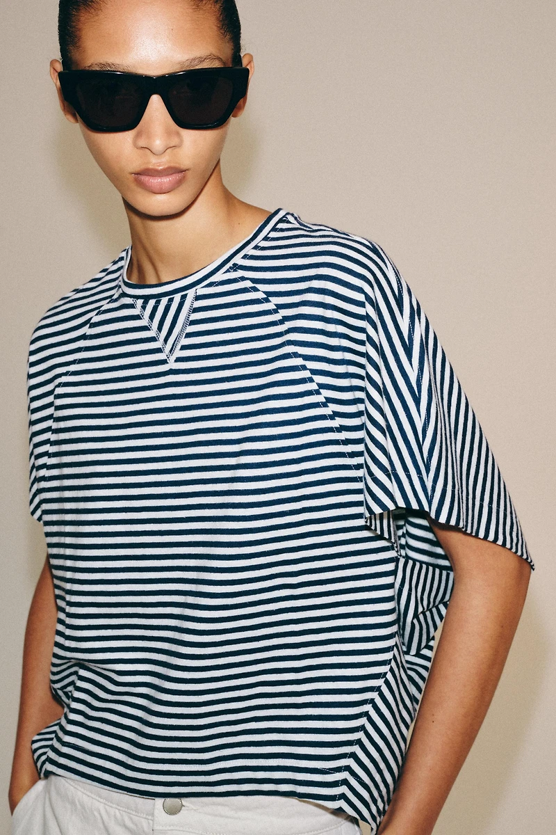 T-SHIRT OVERSIZE À RAYURES