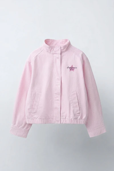 STRIPED TWILL JACKET