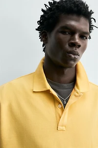 WASHED REGULAR FIT PIQUÉ POLO