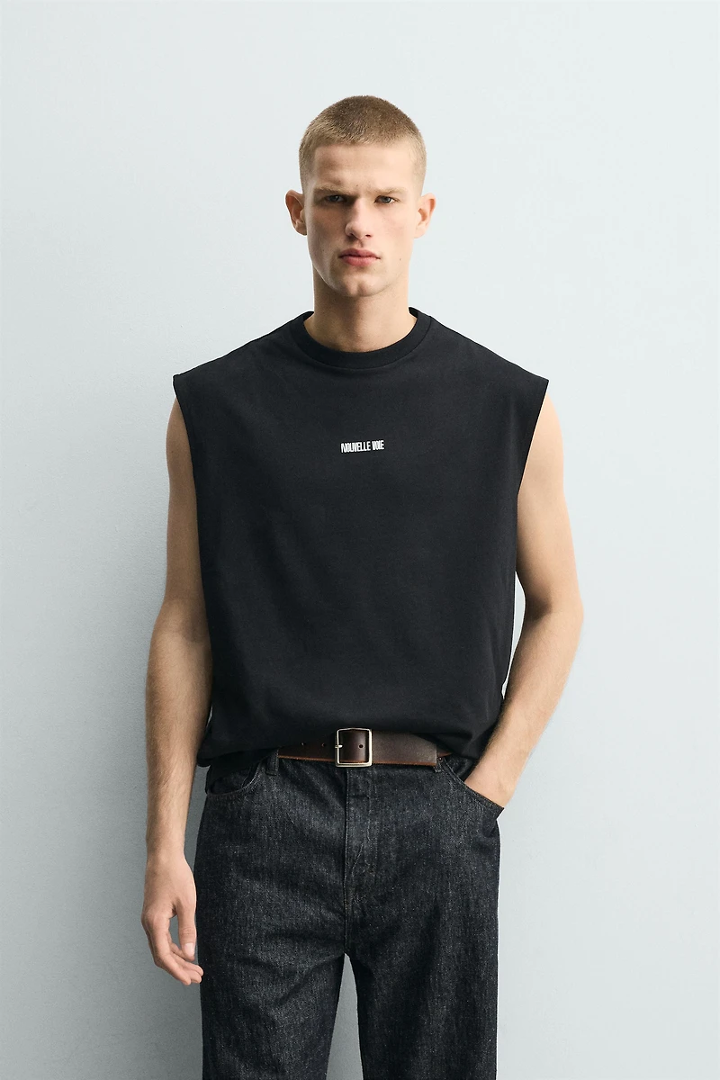 RELAXED FIT TANK TOP WITH CHECK GRAPHIC