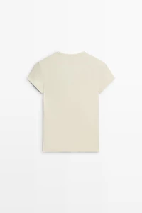 Short sleeve cotton blend T-shirt