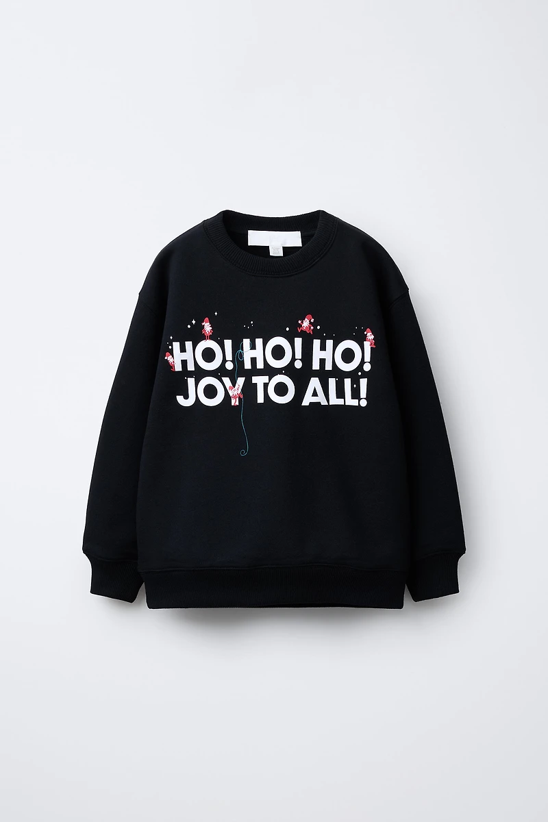 SANTA CLAUS PRINT SWEATSHIRT