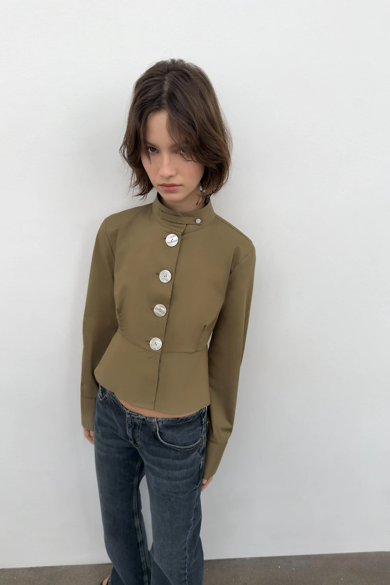 BUTTON POPLIN SHIRT