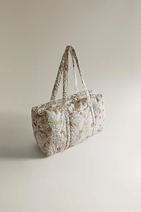 FLORAL COTTON DIAPER BAG