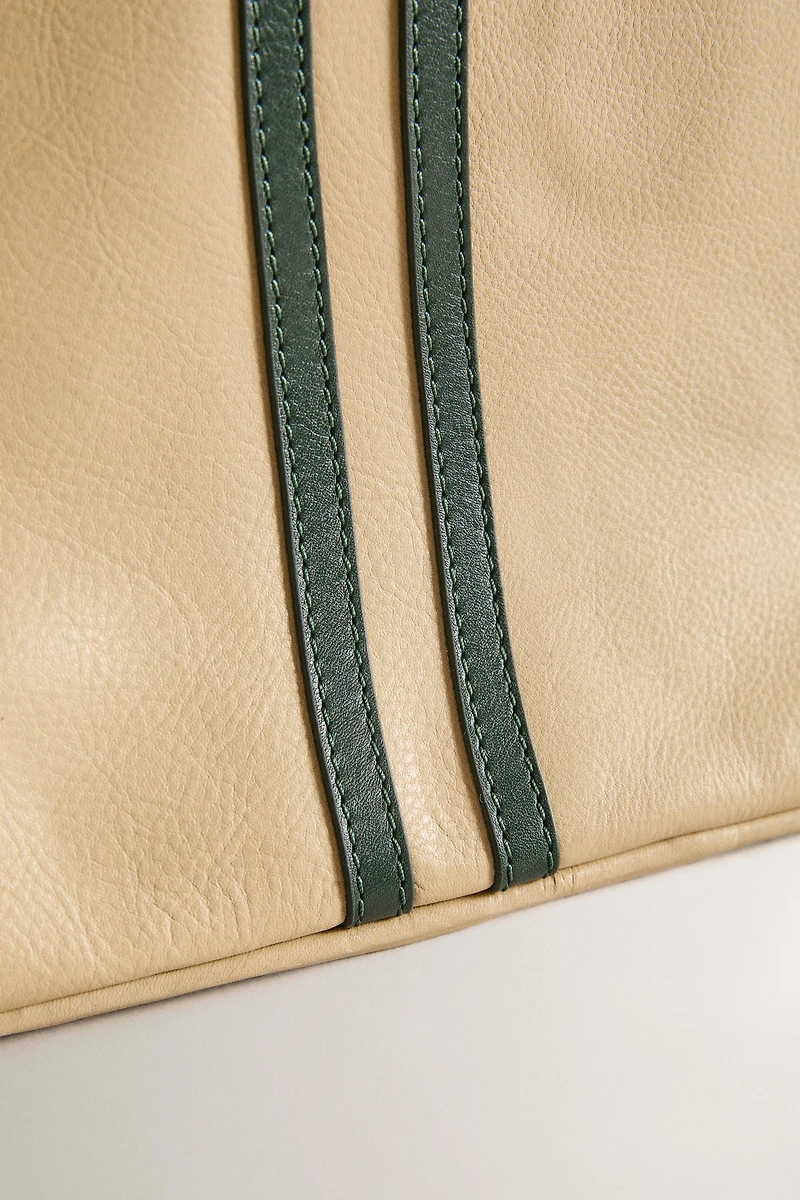 LEATHER SHOE BAG