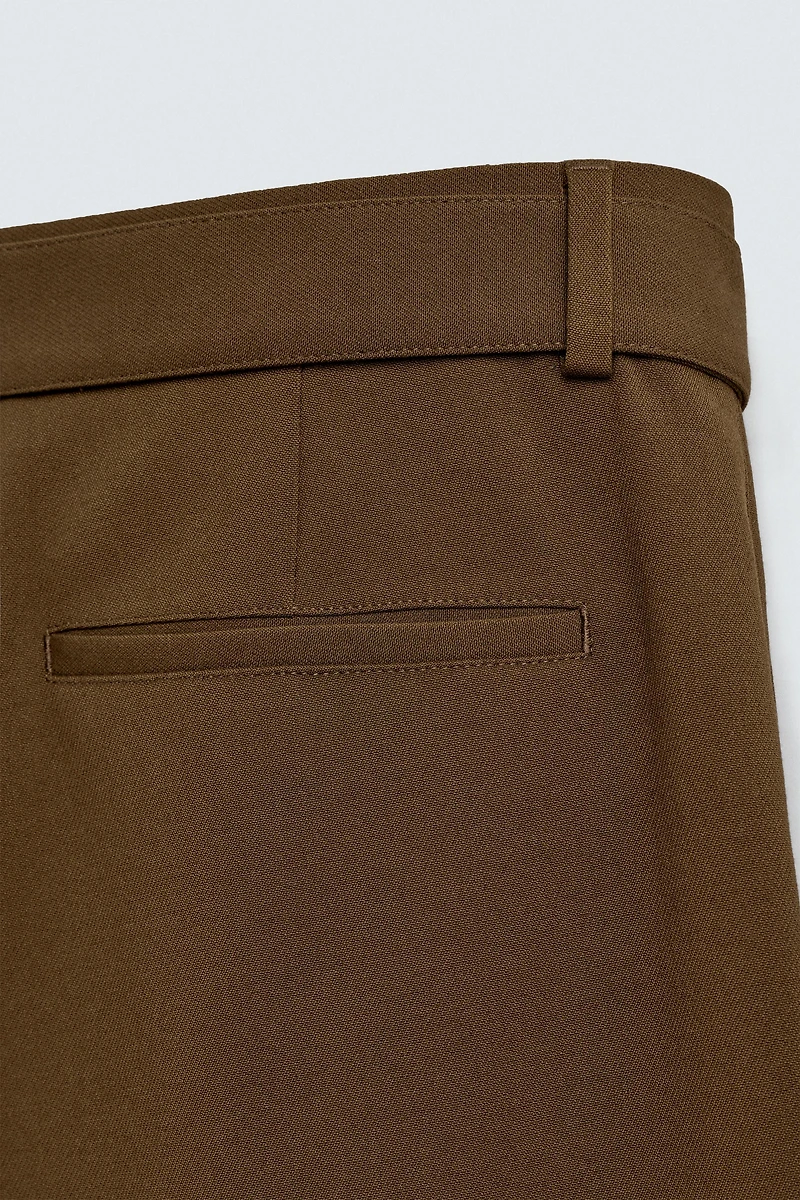 BELTED RELAXED FIT PANTS