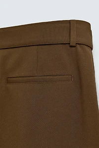 BELTED RELAXED FIT PANTS