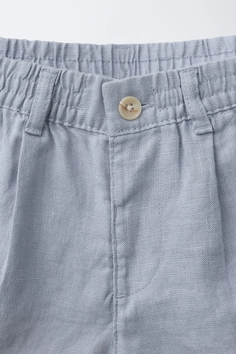 100% LINEN SHORTS