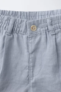 100% LINEN SHORTS