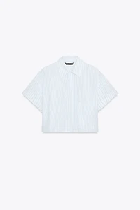 POPLIN CROP SHIRT