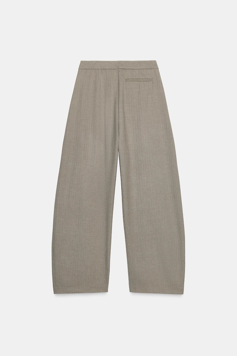 ZW COLLECTION HERRINGBONE BALLOON PANTS