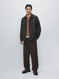 Water-repellent overshirt with pockets