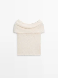 Textured off-the-shoulder top