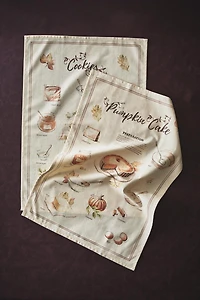 SET OF PUMPKIN COTTON KITCHEN TOWELS (SET OF 2)