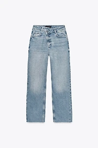 Z.09 STRAIGHT ANKLE HIGH WAIST CROSSOVER JEANS