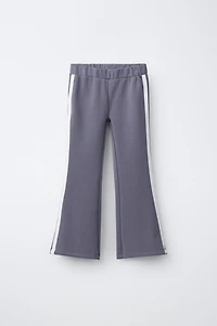FLARE PANTS WITH CONTRAST STRIPES AND MODAL