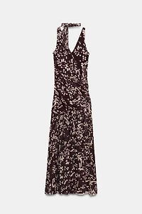ROBE LONGUE EN TULLE À POIS