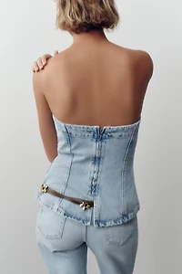 Z1975 DENIM TUBE TOP