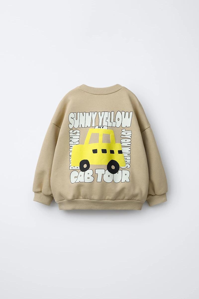 TAXI PRINT SWEATSHIRT