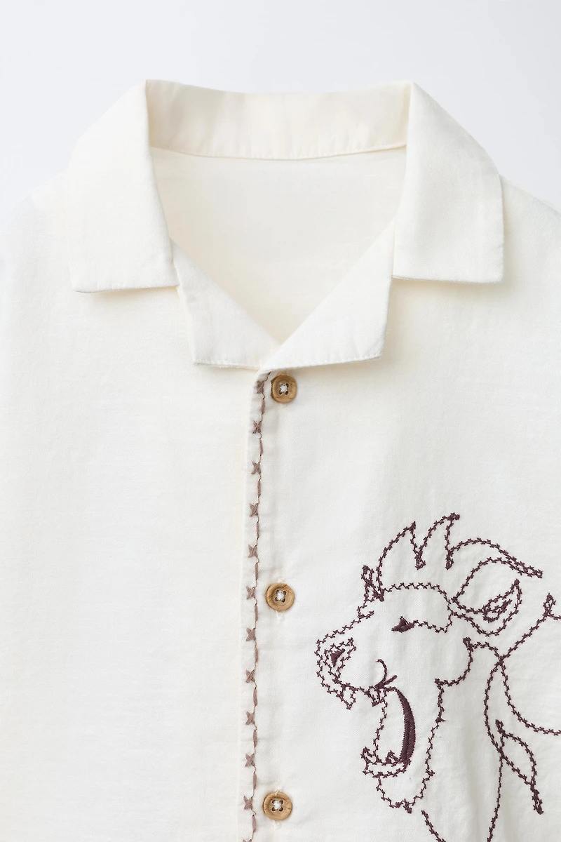 CHEMISE LION BRODÉ