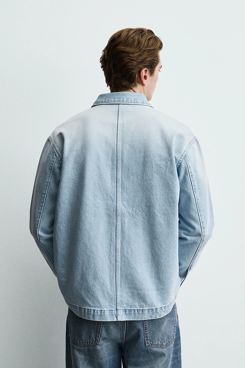 WASHED DENIM OVERSHIRT