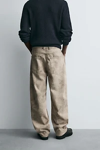 ABSTRACT PRINT BALLOON FIT PANTS