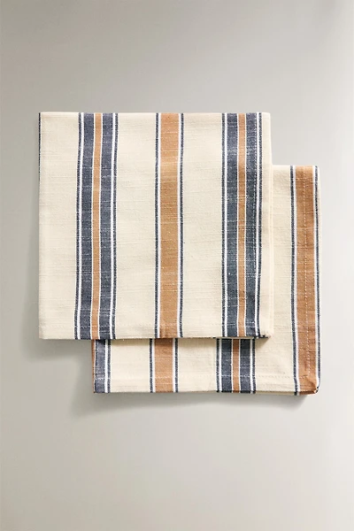 NAPKINS (SET OF TWO) STRIPED DYED THREAD (PACK OF 2)