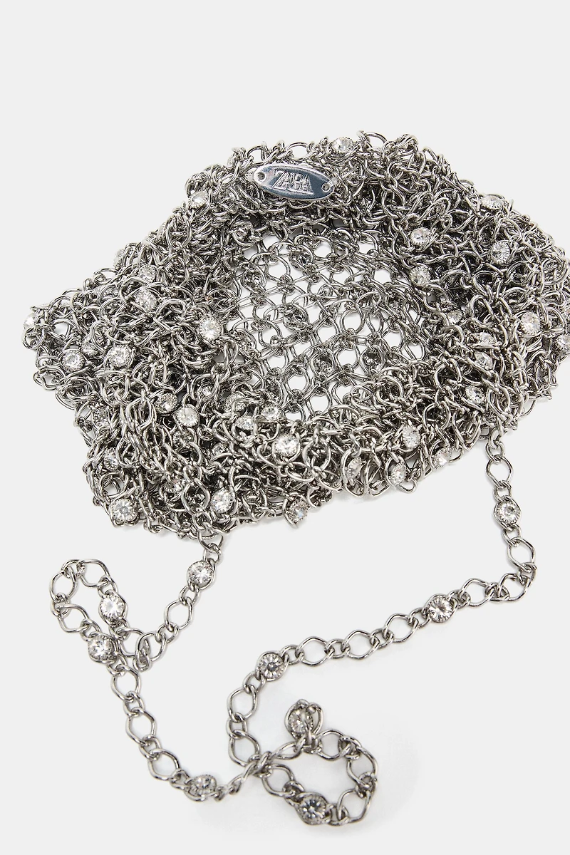 BEADED MINI BUCKET BAG