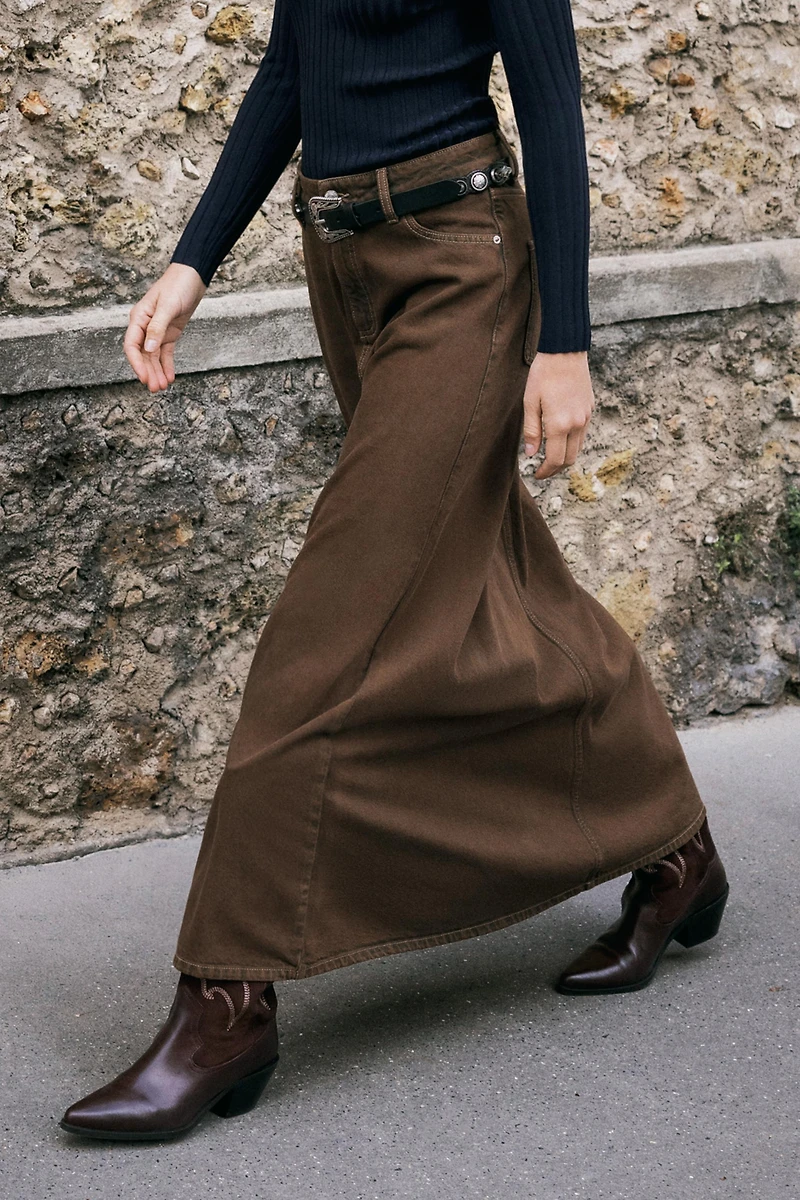 JUPE MIDI EN JEAN Z1975