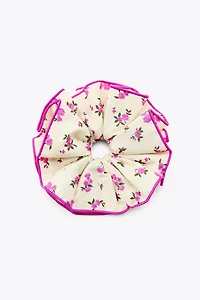 CONTRAST FLORAL MAXI SCRUNCHIE