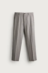 STRIPED REGULAR FIT SUIT PANTS