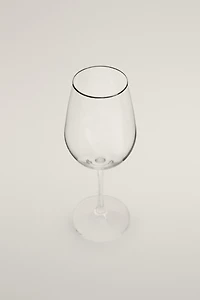 CRYSTALLINE GLASS WITH SILVER RIM