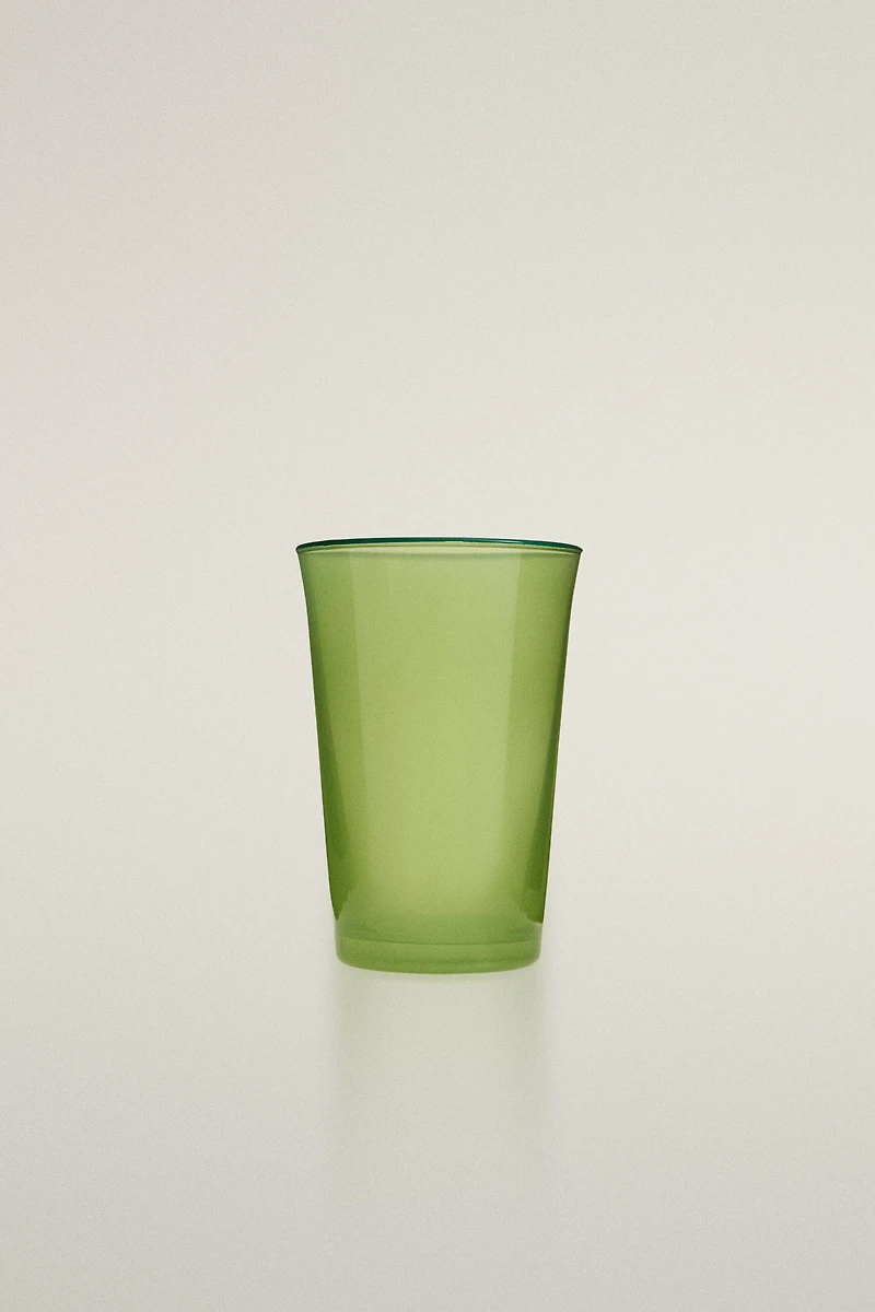 COLOURED GLASS TUMBLER