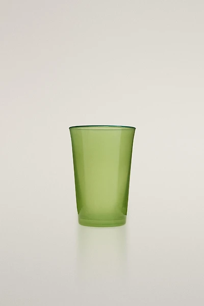 COLOURED GLASS TUMBLER