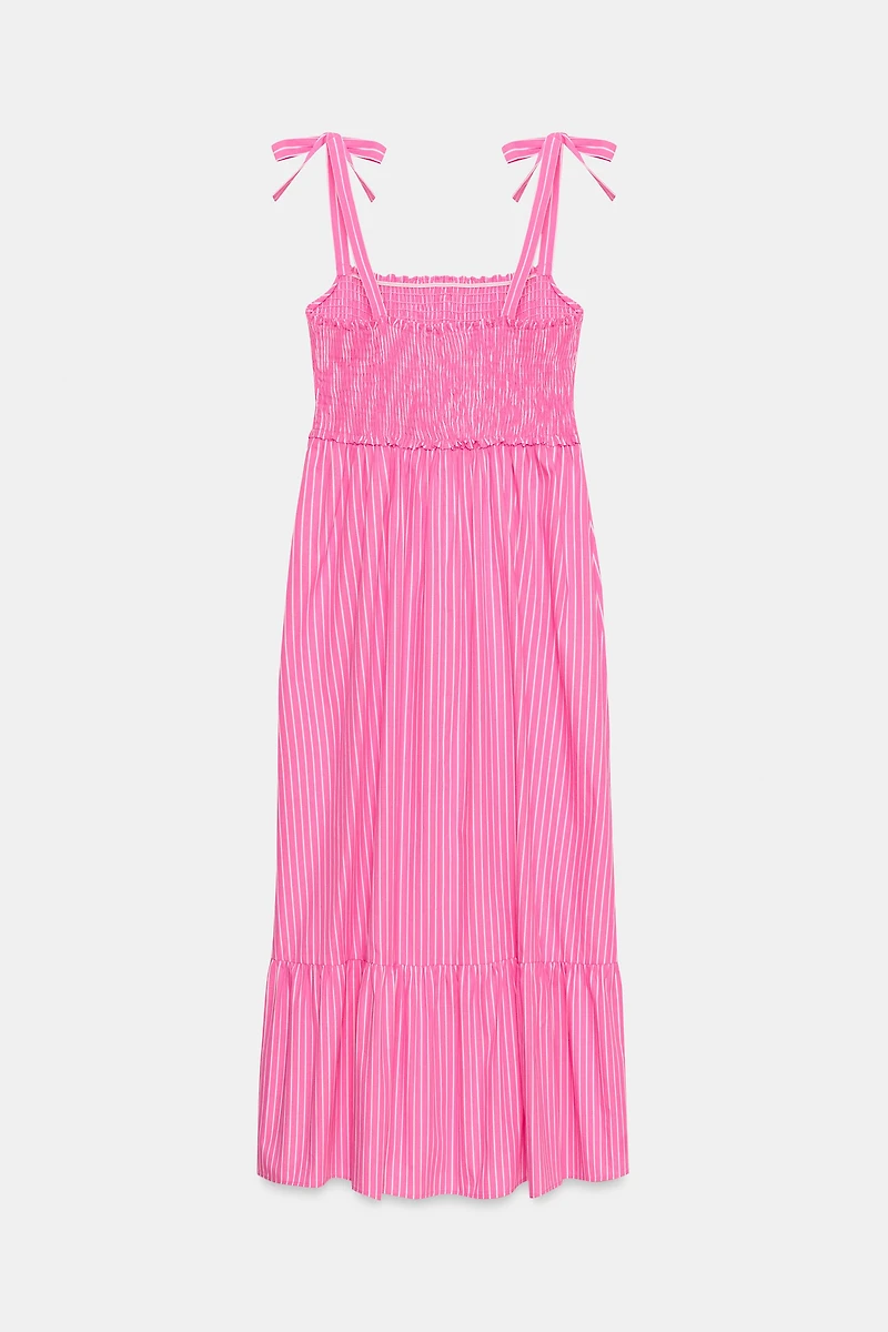 STRIPED BOW DRESS