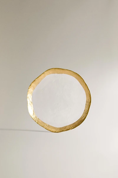 ASSIETTE À PAIN VERRE RECYCLABLE BORD DORÉ