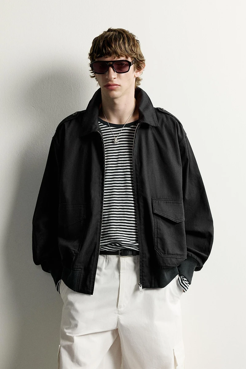 RELAXED-FIT JACKET WITH TABS