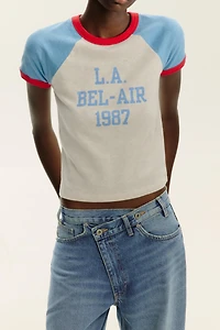 TRF HIGH WAIST CROSSOVER WIDE LEG JEANS